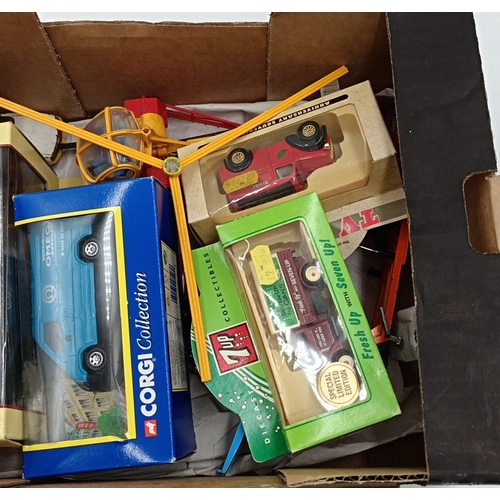 210 - Assorted collection of  die-cast model vehicles, including a Corgi blue van, 
