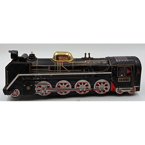 216 - Japanese vintage tinplate model steam locomotive