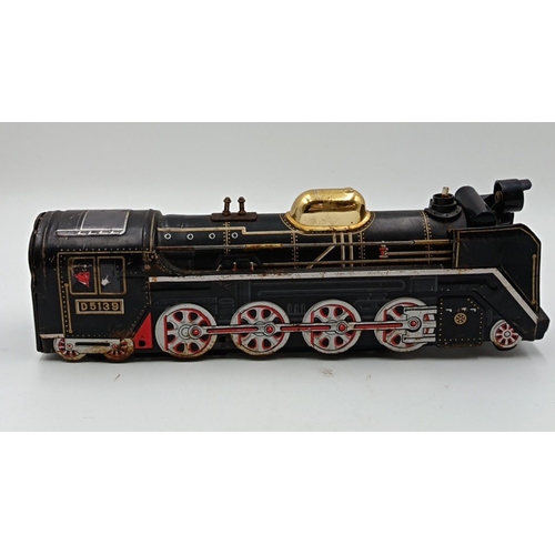 216 - Japanese vintage tinplate model steam locomotive
