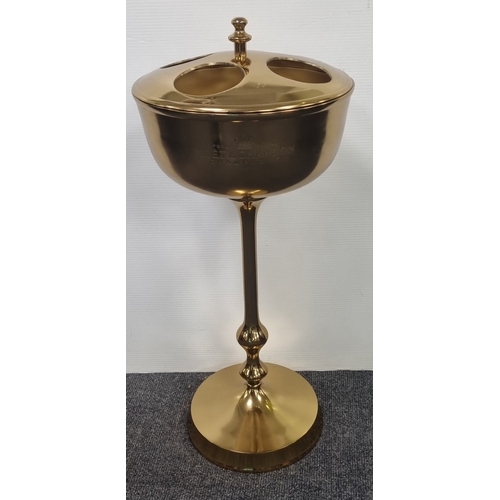 108 - Metal Four-Bottle  Wine or Champagne Cooler on Stand H:85cm x W:37cm.