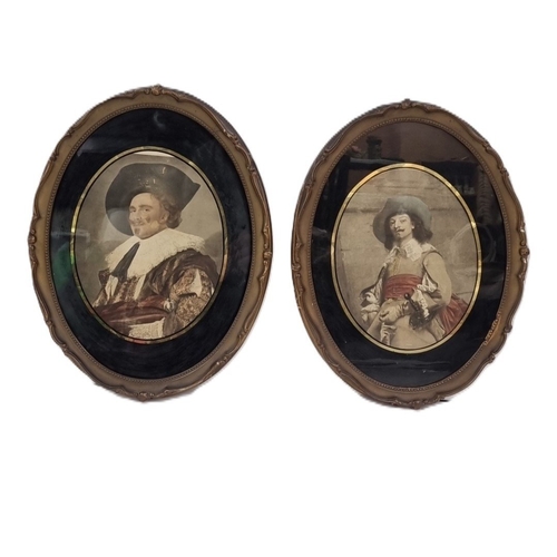 117 - Pair of oval framed cavalier prints after Frans Hals 