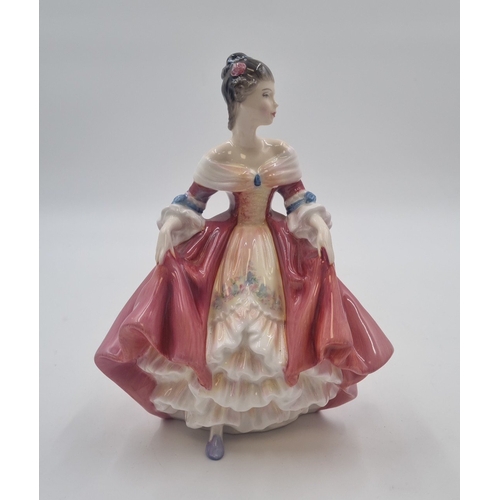 119 - - Set of three Royal Doulton figures—“Southern Belle” HN 2229, “A Single Red Rose,” and “Janet” HN 1... 