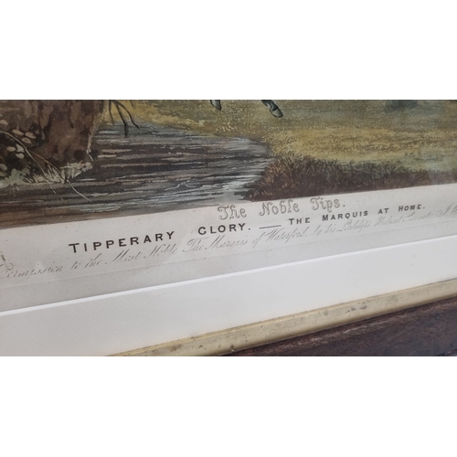 203 - Framed engraving, ‘Tipperary Glory — The Marquis at Home’ after F. C. Turner H:70cm x W:98cm.