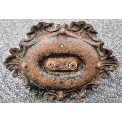 92 - Victorian cast-iron boot scraper with maker’s mark by Thos Holcroft & Son