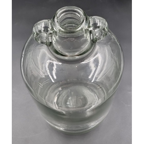 93 - Pair of Clear Glass Demijohn Bottles with Loop Handles
