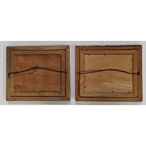 85 - Pair of Small signed framed landscape paintings, H: 30cm x W: 35cm