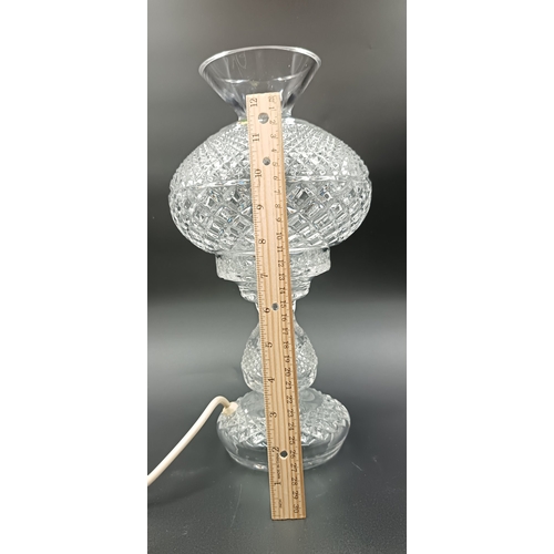 65 - Waterford Crystal table lamp and Shade H: 36cm