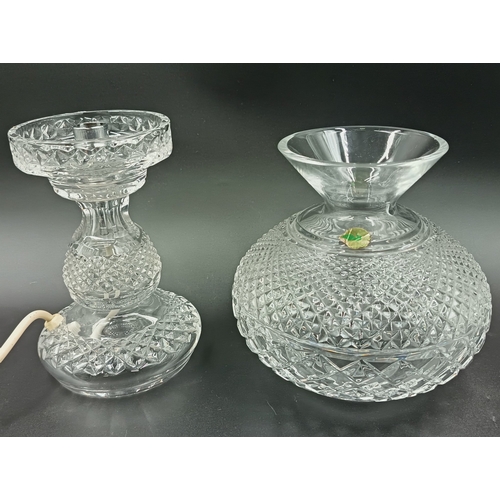 65 - Waterford Crystal table lamp and Shade H: 36cm