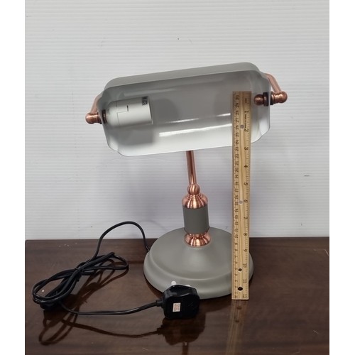 69 - Modern metal desk lamp bankers style (with slight damage)