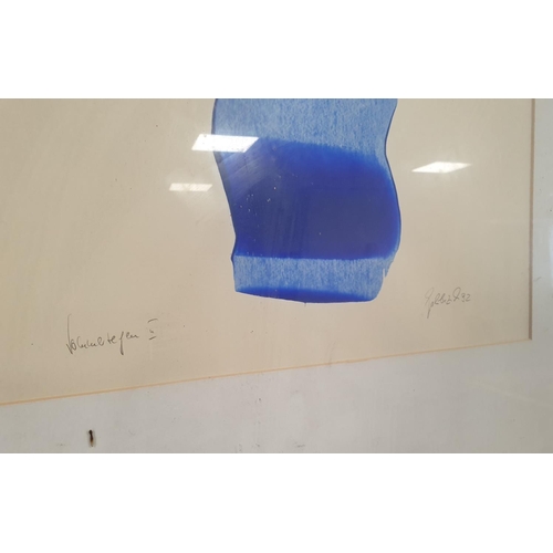 204 - Framed Abstract Print, H:74 x W:59cm