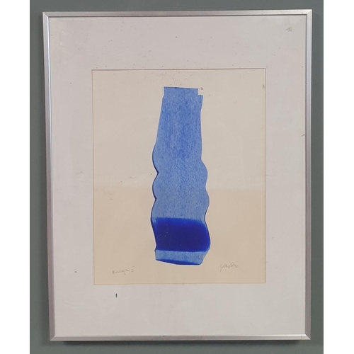 204 - Framed Abstract Print, H:74 x W:59cm