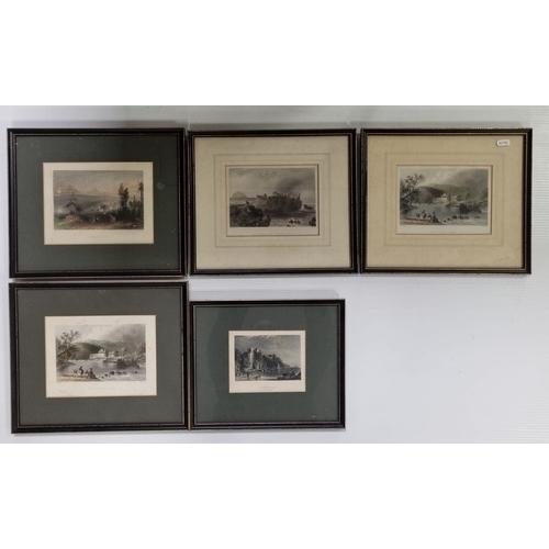 111 - Lot of 5 framed engravings, largest H: 30cm x W: 35cm