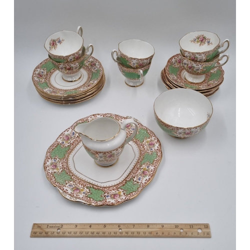 70 - Tudor Rose Salisbury bone china part tea service