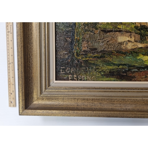 6 - Continental Landscape with Figures, Signed Lower Left - Oil, H: 78cm X W: 108cm X D: 5cm.