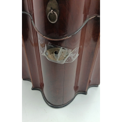 12 - Antique Mahogany Knife Box with fitted interior and inlaid star