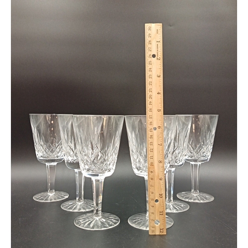 102 - Set of 6x Waterford Crystal Wine Glasses