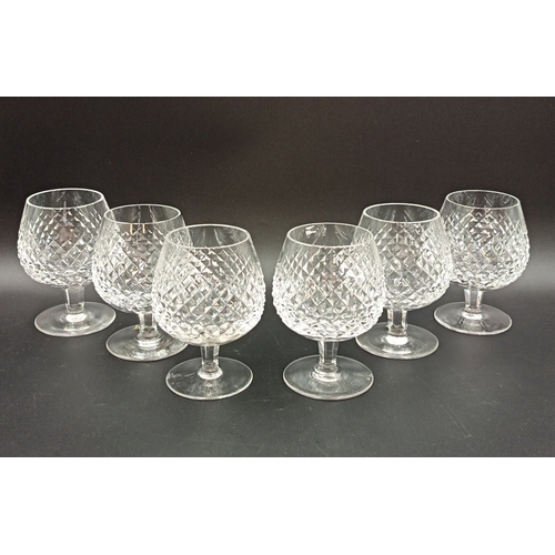 104 - Set of 6x Waterford Crystal Brandy Balloon Glasses