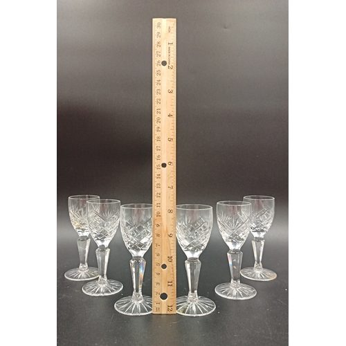 112 - Lot of 5x Waterford Crystal Donegal Sherry Glasses and 1x Galway Glass