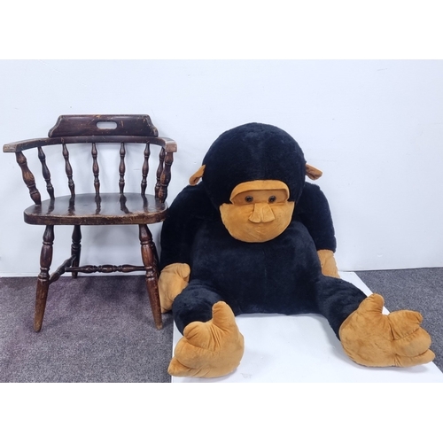 13 - Smyths Toys ‘George the Gorilla’ oversized plush toy, H:(sitting): 106 cm, H(standing): 136cm.
