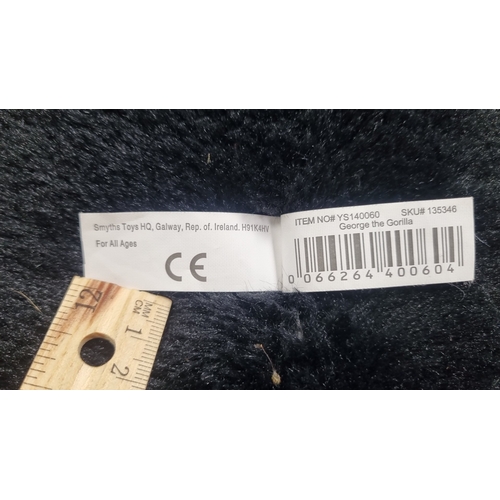 13 - Smyths Toys ‘George the Gorilla’ oversized plush toy, H:(sitting): 106 cm, H(standing): 136cm.