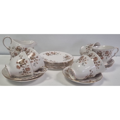 25 - Colclough bone China floral tea ware, pattern 8656