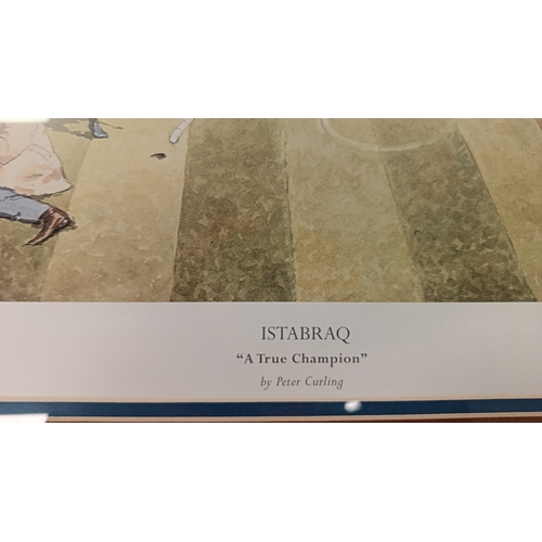 35 - Peter Curling: ‘ISTABRAQ – “A True Champion”’ signed limited-edition print  280/750H: 55cm X W: 68cm