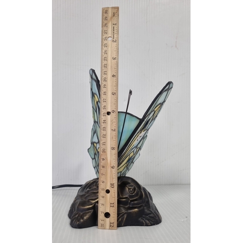 39 - Tiffany-style butterfly table lamp