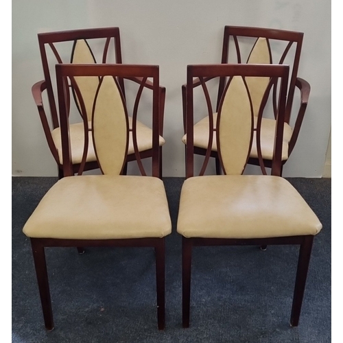 50 - Set of Four Modern Mahogany Dining Chairs, Two Carvers and Two Side Chairs