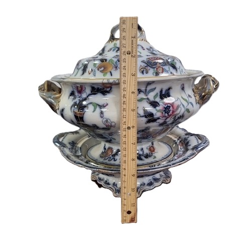 57 - W. R. S. & Co. ‘Imperial Stone’ ironstone tureen and stand H: 31cm X W: 35cm