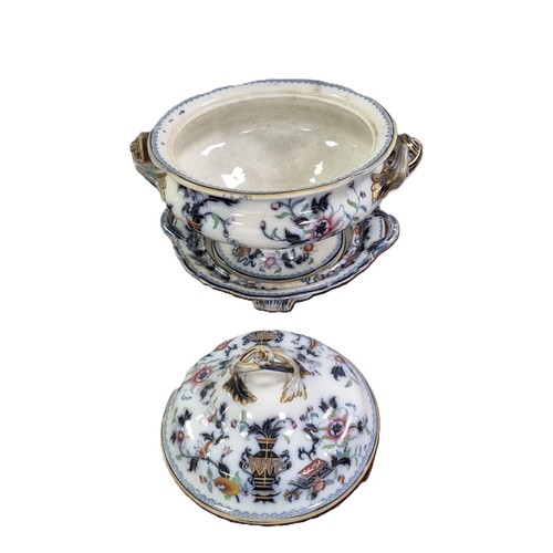 57 - W. R. S. & Co. ‘Imperial Stone’ ironstone tureen and stand H: 31cm X W: 35cm