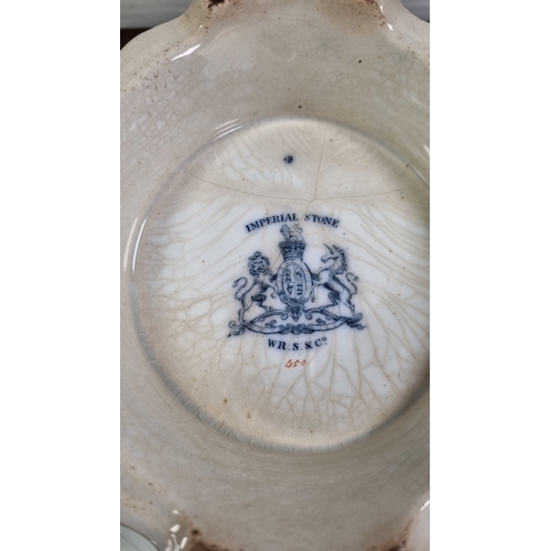 57 - W. R. S. & Co. ‘Imperial Stone’ ironstone tureen and stand H: 31cm X W: 35cm