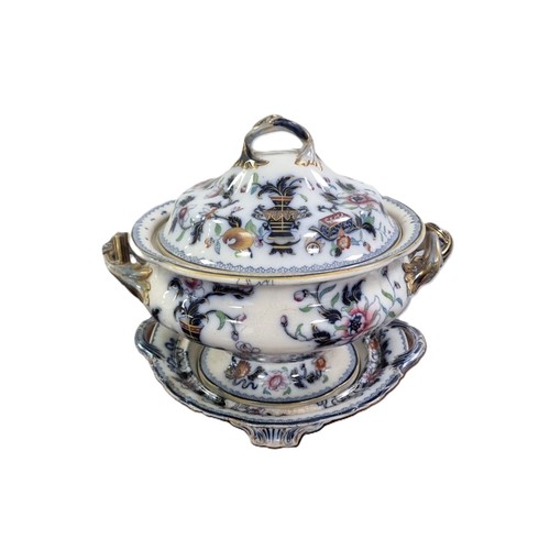 57 - W. R. S. & Co. ‘Imperial Stone’ ironstone tureen and stand H: 31cm X W: 35cm