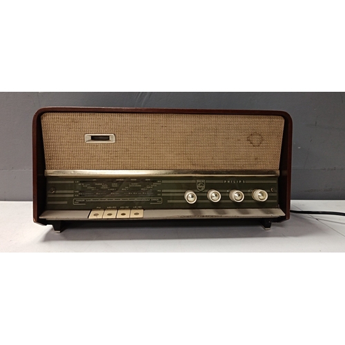 59 - Lot of 2x vintage radios: Philips tabletop radio and KB Rhapsody de Luxe transistor