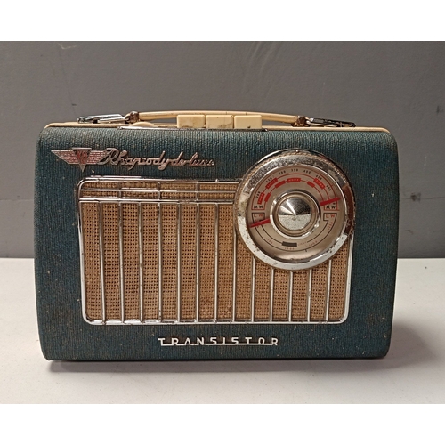 59 - Lot of 2x vintage radios: Philips tabletop radio and KB Rhapsody de Luxe transistor