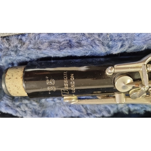 69 - Clarinet with Case, Reeds and Tutor Book