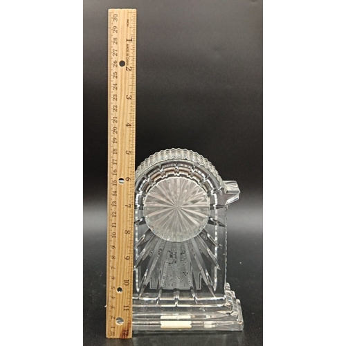 300 - Waterford Crystal Cunard Queen Elizabeth 2 1996 World Cruise quartz mantel clock