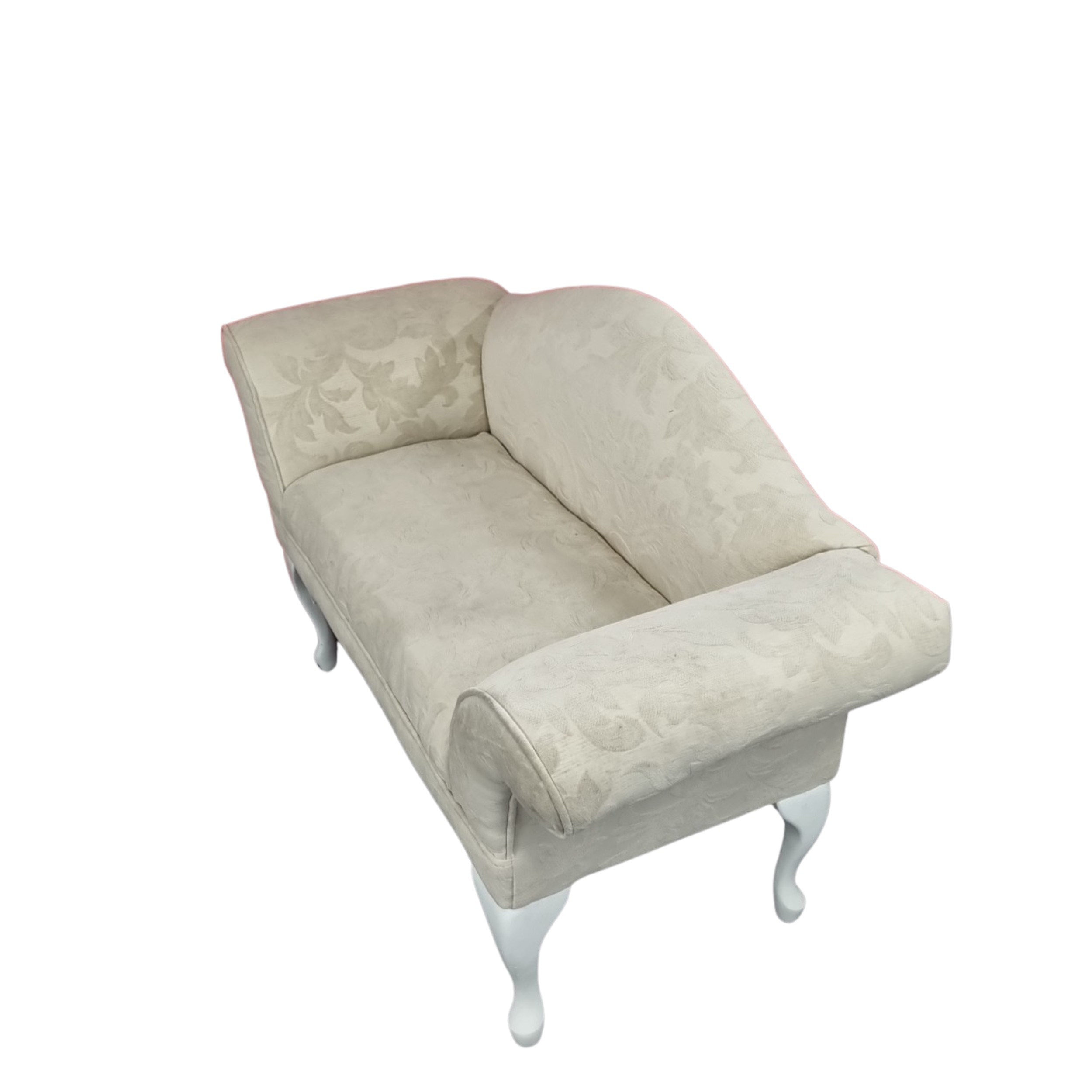Upholstered Settee/Window Seat with Arch back and Scroll Arms, H: 76cm ...
