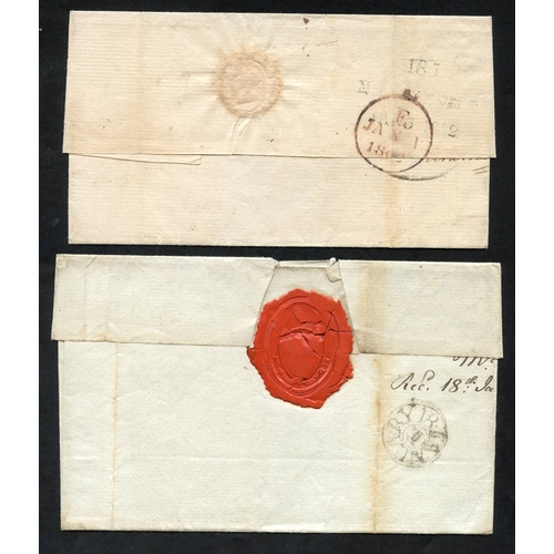 1399 - LONDON 1787 wrapper ex COLNE (Lancs) with good strike of the very scarce London experimental c.d.s. ... 