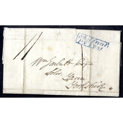 1404 - YORKSHIRE - YARM collection housed in a multi ring album commencing with 1781 s/line YARM, 1796 Yarm... 