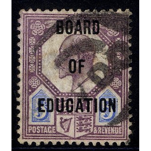 1759 - BOARD OF EDUCATION 1904 5d dull purple & ultramarine U example with colour a little faded/washed.  W... 