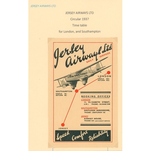 1764 - GUERNSEY 1939 range of first flight covers (10) written up on leaves for Guernsey Airways & Jersey A... 