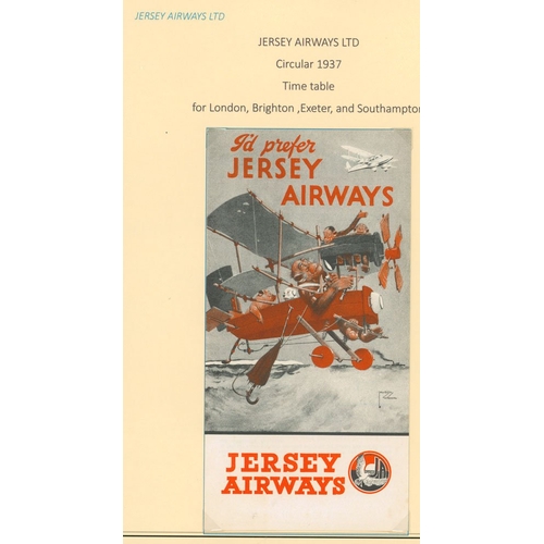 1764 - GUERNSEY 1939 range of first flight covers (10) written up on leaves for Guernsey Airways & Jersey A... 