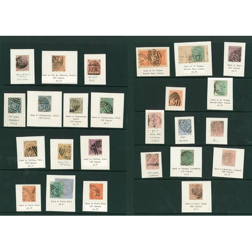 1766 - ANTIGUA collection on leaves or hagner pages (40) incl. 1856 6d lilac 'A 02'  of St. John's Antigua,... 