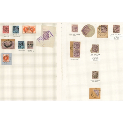 1766 - ANTIGUA collection on leaves or hagner pages (40) incl. 1856 6d lilac 'A 02'  of St. John's Antigua,... 