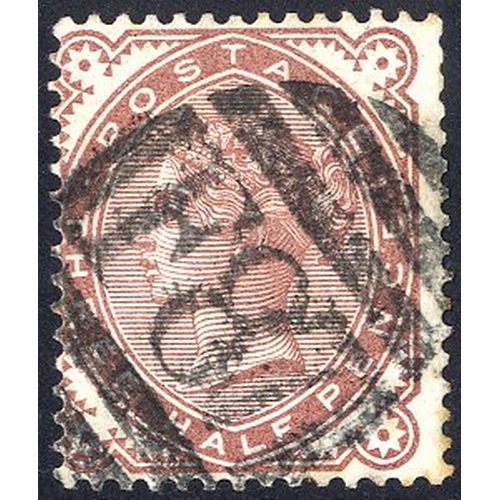 1768 - BRITISH LEVANT 1880 1½d venetian red with fine 'F87' cancel. SG.Z245. Cat. £150 (1)