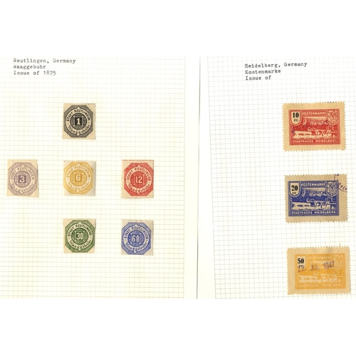 159 - GERMANY Municipal Revenue stamps neatly presented collection in nine Eclipse albums in alphabetical ... 