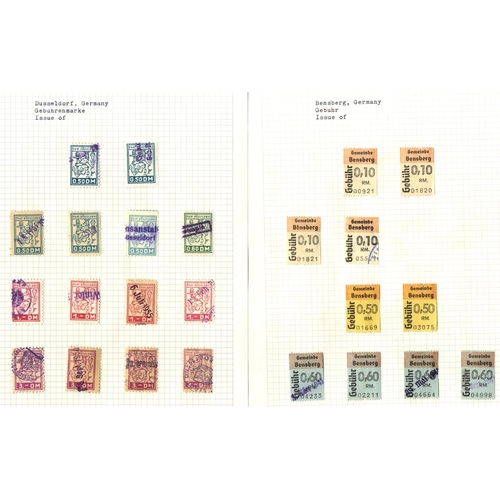 159 - GERMANY Municipal Revenue stamps neatly presented collection in nine Eclipse albums in alphabetical ... 