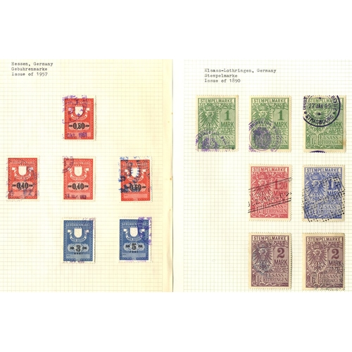 162 - GERMAN STATES collection of Revenue stamps housed in ten York albums with ranges from Anhalt to Prus... 