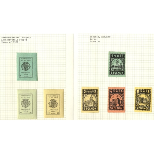 165 - HUNGARY Municipals collection neatly presented in five albums from ABAUJ-TORNA to ZOMBOR, some dupli... 