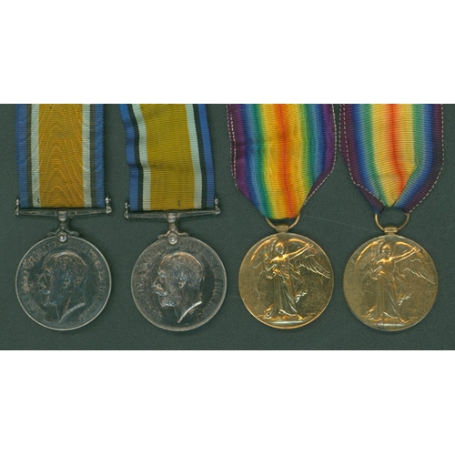 138 - Pairs (2) - BWM & Victory to 22-18 Cpl. D. Grundy, Durham L/Inf (EF), BWM & Victory to 46723 Pte. D.... 